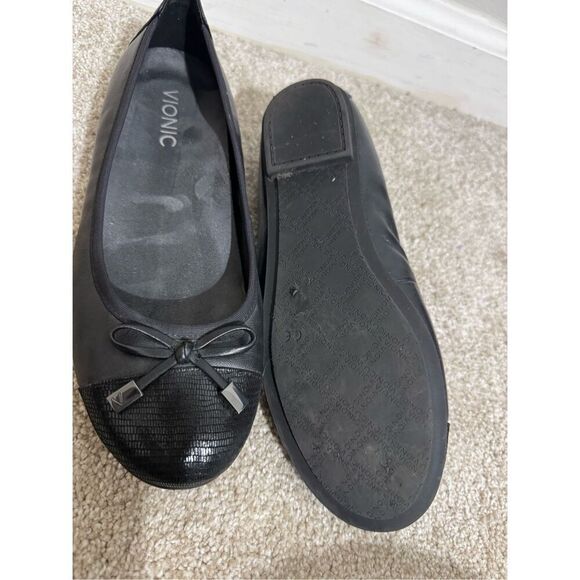 Vionic women’s ballet flat size 6.5 black bow - Picture 6 of 7